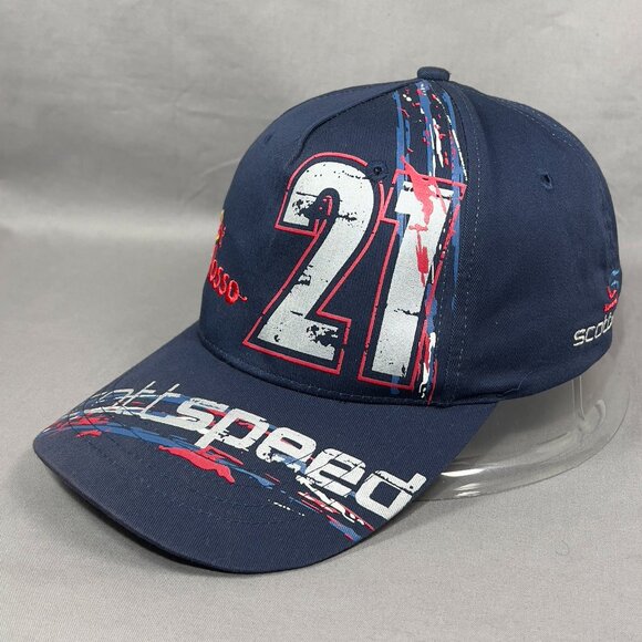 Scott Speed Strapback Hat Blue Red Bull Racing NASCAR Motorsports Formula 1 Mens - Picture 2 of 15